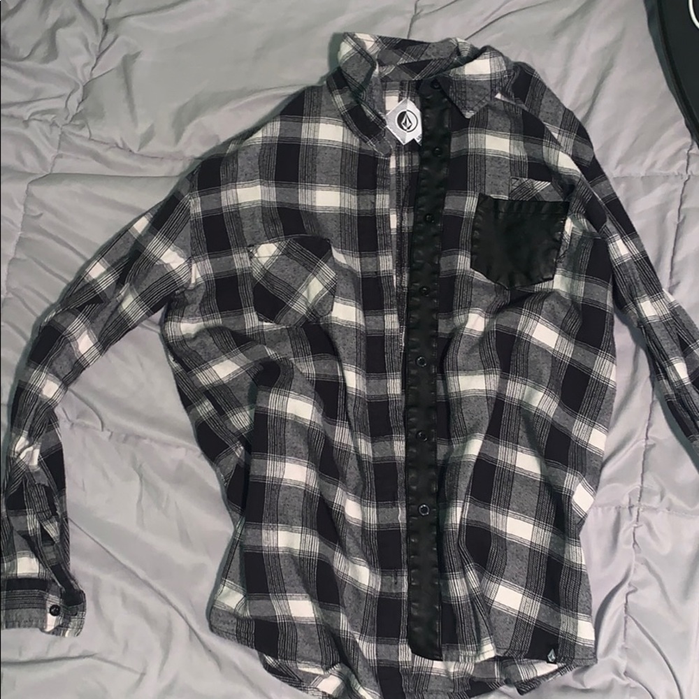 Volcom Black and White Flannel